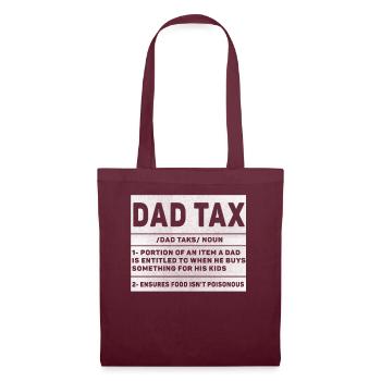 Vintage Dad Steuerdefinition Männer Lustiger Vatertag - Stoffbeutel - Burgunderrot - Vorne