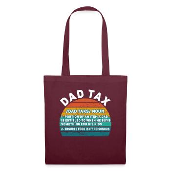 Vintage Dad Tax Definition Men Funny Father’s Day - Sac en tissu - bordeaux - Devant