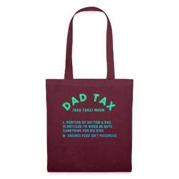 Vintage Dad Tax Definition Men Funny Father’s Day - Sac en tissu - bordeaux - Devant