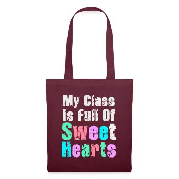 My Class Is Full Of Sweethearts - Tote Bag - burgundy - Front