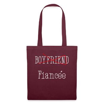 Couple Engagement Engaged Men Funny Fiancee - Tote Bag - burgundy - Front
