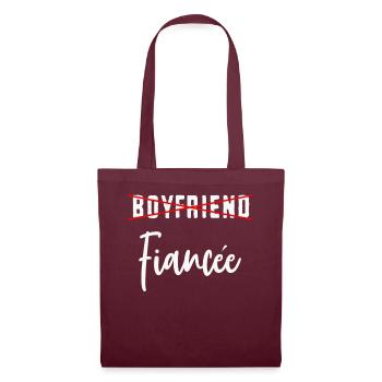 Fiançailles de couple fiancées Hommes Fiancée drôle - Sac en tissu - bordeaux - Devant