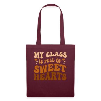My Class Is Full Of Sweethearts - Tote Bag - burgundy - Front