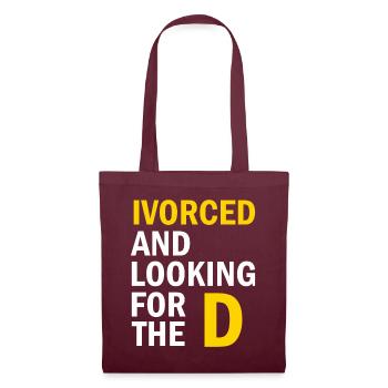 Ivorcé et à la recherche du t-shirt divorcé D - Sac en tissu - bordeaux - Devant