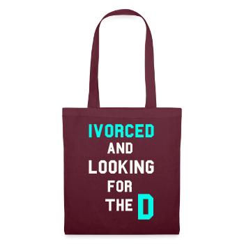 Ivorcé et à la recherche du t-shirt divorcé D - Sac en tissu - bordeaux - Devant