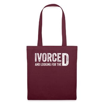 Ivorcé et à la recherche du t-shirt divorcé D - Sac en tissu - bordeaux - Devant