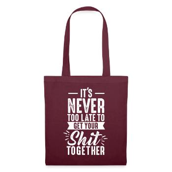 Positive Inspiration Men Women Funny Motivation - Tote Bag - burgundy - Front