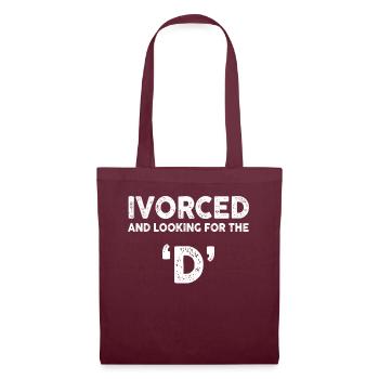 Ivorcé et à la recherche du t-shirt divorcé D - Sac en tissu - bordeaux - Devant