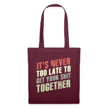 Positive Inspiration Men Women Clock Of Life - Tote Bag - burgundy - Front