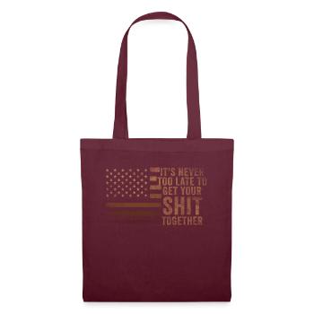 Positive Inspiration Men Women Clock Of Life - Tote Bag - burgundy - Front