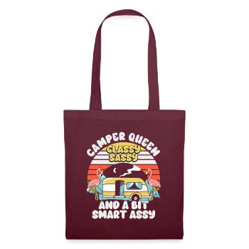 Camper Queen Classy Sassy And A Bit Smart Assy - Tote Bag - burgundy - Front