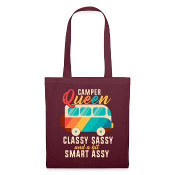Camper Queen Classy Sassy And A Bit Smart Assy - Tote Bag - burgundy - Front