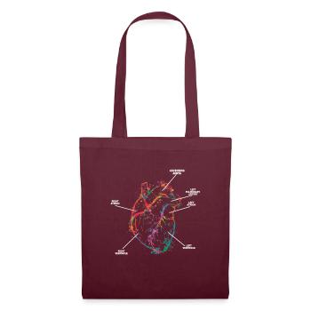 Parts Of Heart - Tote Bag - burgundy - Front