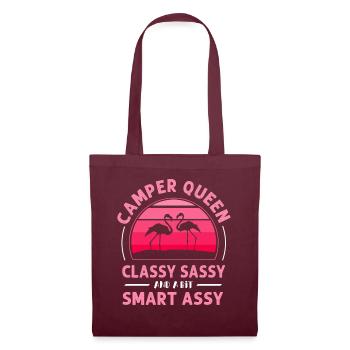 Camper Queen Classy Sassy And A Bit Smart Assy - Tote Bag - burgundy - Front