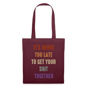 Positive Inspiration Men Women Funny Motivation - Tote Bag - burgundy - Front