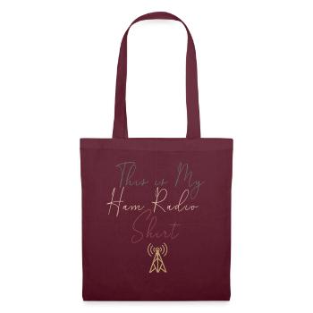 This Is My Ham Radio - Tote Bag - burgundy - Front