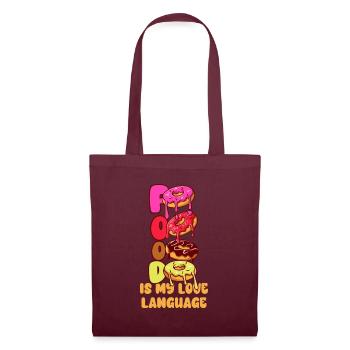 Food Is My Love Language - Tote Bag - burgundy - Front