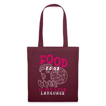 La nourriture est ma langue d’amour - Sac en tissu - bordeaux - Devant