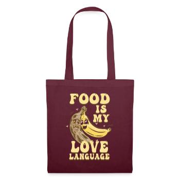 La nourriture est mon langage d’amour - Sac en tissu - bordeaux - Devant