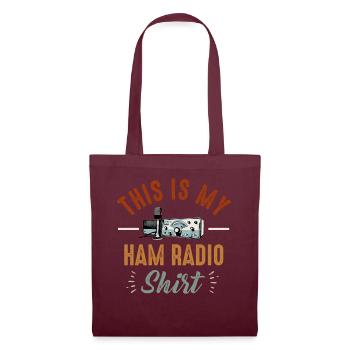 This Is My Ham Radio - Tote Bag - burgundy - Front