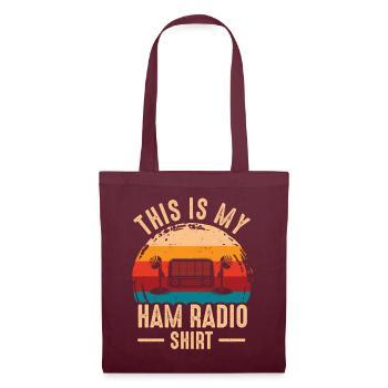 This Is My Ham Radio - Tote Bag - burgundy - Front