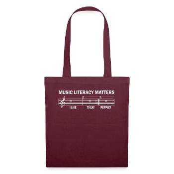 Music Literacy Matters - Tote Bag - burgundy - Front