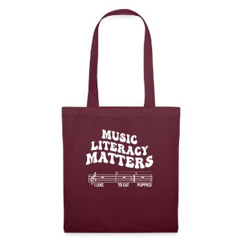 Music Literacy Matters - Tote Bag - burgundy - Front