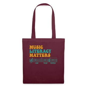 Music Literacy Matters - Tote Bag - burgundy - Front
