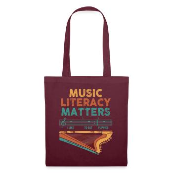 Music Literacy Matters - Tote Bag - burgundy - Front