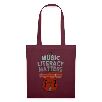 Music Literacy Matters - Tote Bag - burgundy - Front