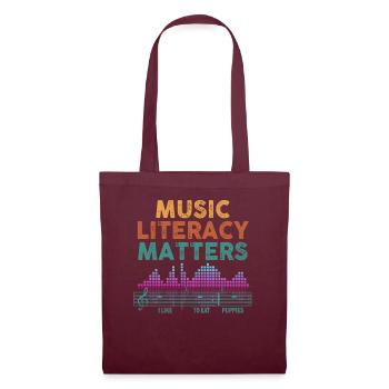 Music Literacy Matters - Tote Bag - burgundy - Front