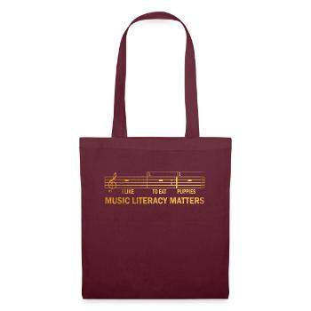 Music Literacy Matters - Tote Bag - burgundy - Front