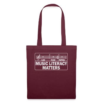 Music Literacy Matters - Tote Bag - burgundy - Front