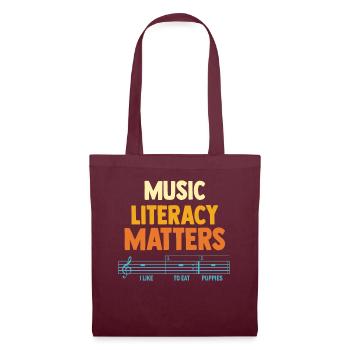 Music Literacy Matters - Tote Bag - burgundy - Front