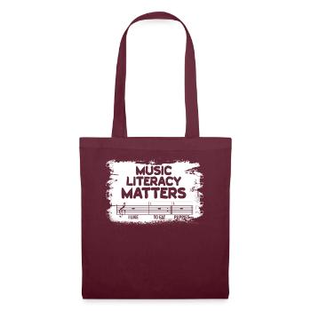 Music Literacy Matters - Tote Bag - burgundy - Front