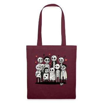 Loving zombie family with love - Tote Bag - burgundy - Front