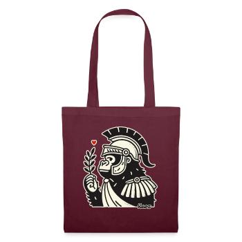 Spartan gorilla with laurel branch - Tote Bag - burgundy - Front