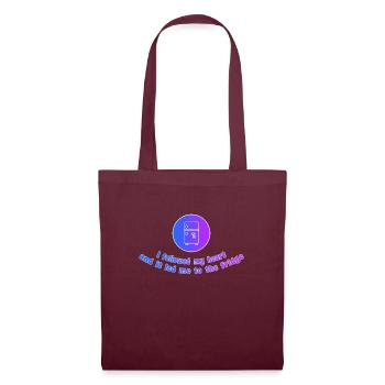 Follow Your Heart (To The Fridge) - Tote Bag - burgundy - Front