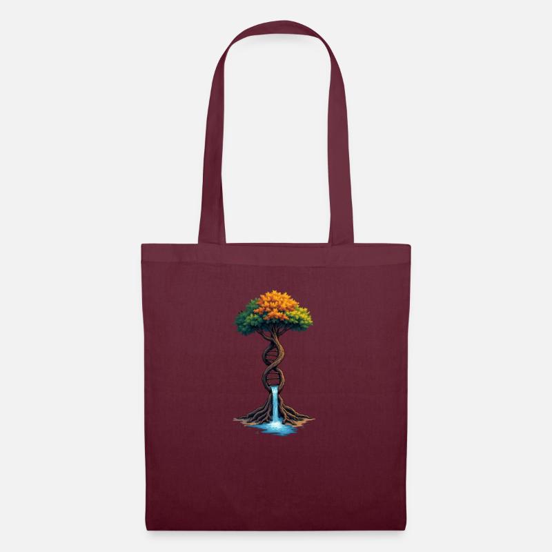 Cascade de l’arbre de vie de l’ADN - Sac en tissu - bordeaux