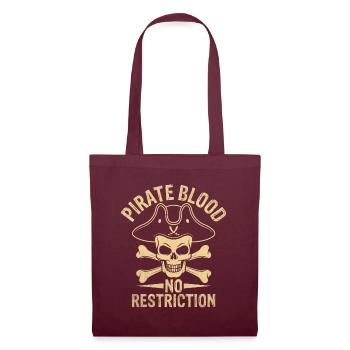 Pirate Blood No Restriction Pirate Youth Design - Stoffbeutel - Burgunderrot - Vorne