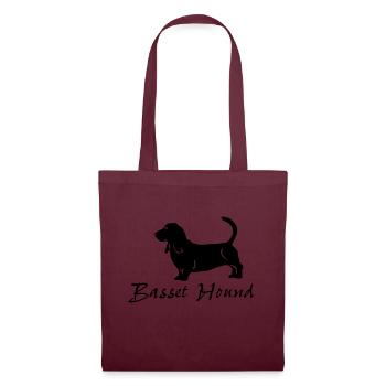 bassethound001 - Sac en tissu - bordeaux - Devant
