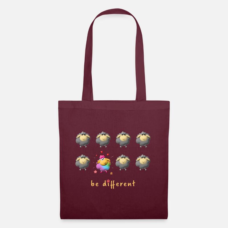 be different / Statement-Design - Tote Bag - burgundy