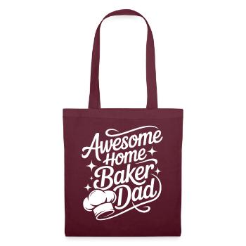 Super Baker Papas Club Dad bakes best - Tote Bag - burgundy - Front
