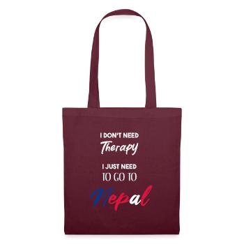 Népal idée cadeau drôle dicton drôle - Sac en tissu - bordeaux - Devant