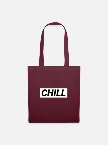 Chill doch - Stoffbeutel - Burgunderrot