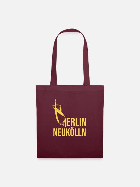Berlin Neukölln T-Shirt - Stoffbeutel - Burgunderrot