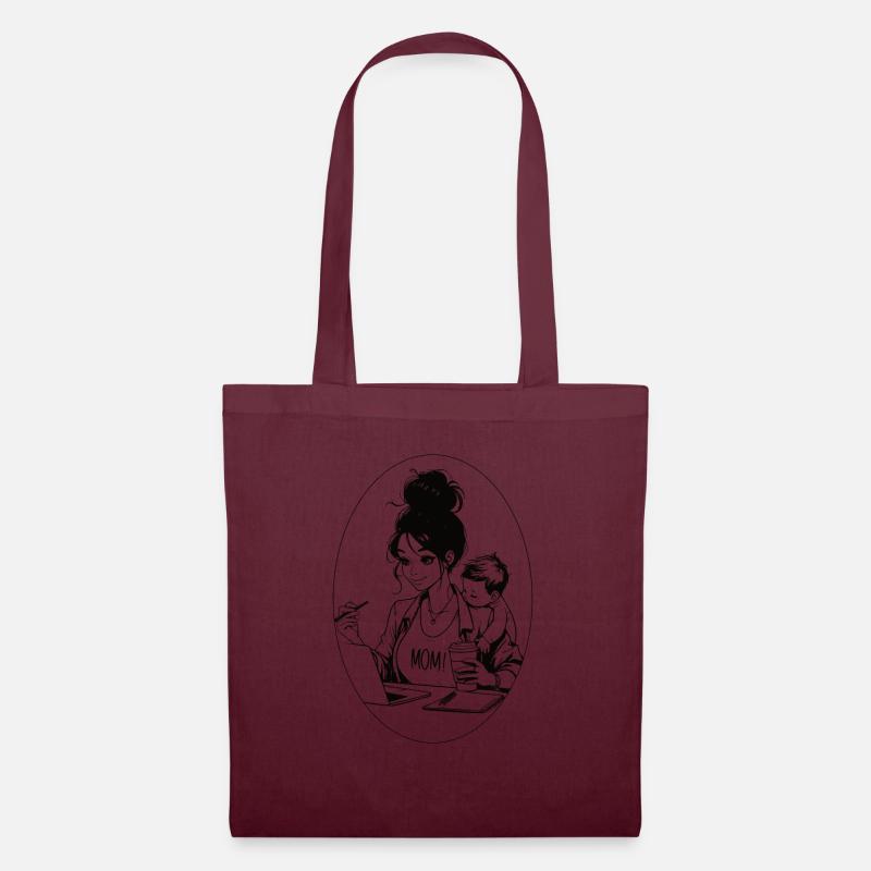 Supermom - Tote Bag - burgundy