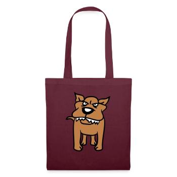 Dog, Monster, Evil, , Wolf, Sharp Teeth - Tote Bag - burgundy - Front