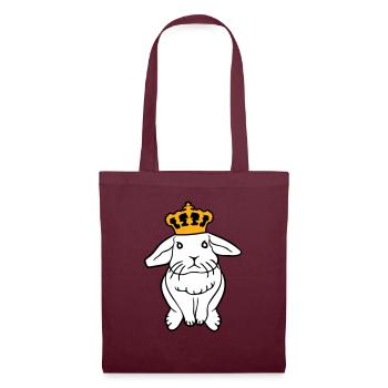 Couronne de lapin royal Roi Reine Prince Princesse - Sac en tissu - bordeaux - Devant