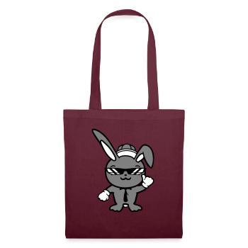 Lunettes de soleil lapin Cappy cravate Cool Hat Comic - Sac en tissu - bordeaux - Devant